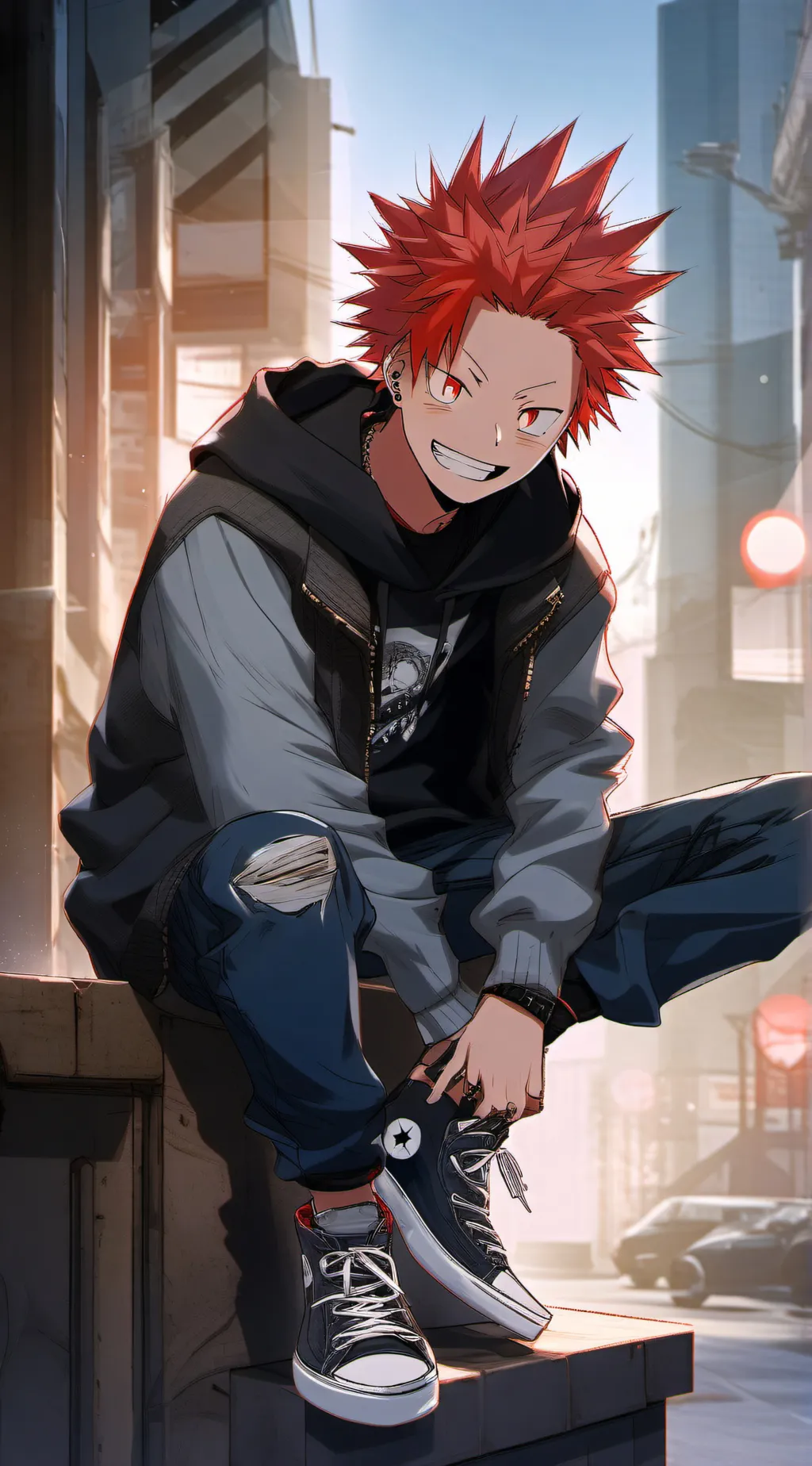 ai character: Eijiro Kirishima background
