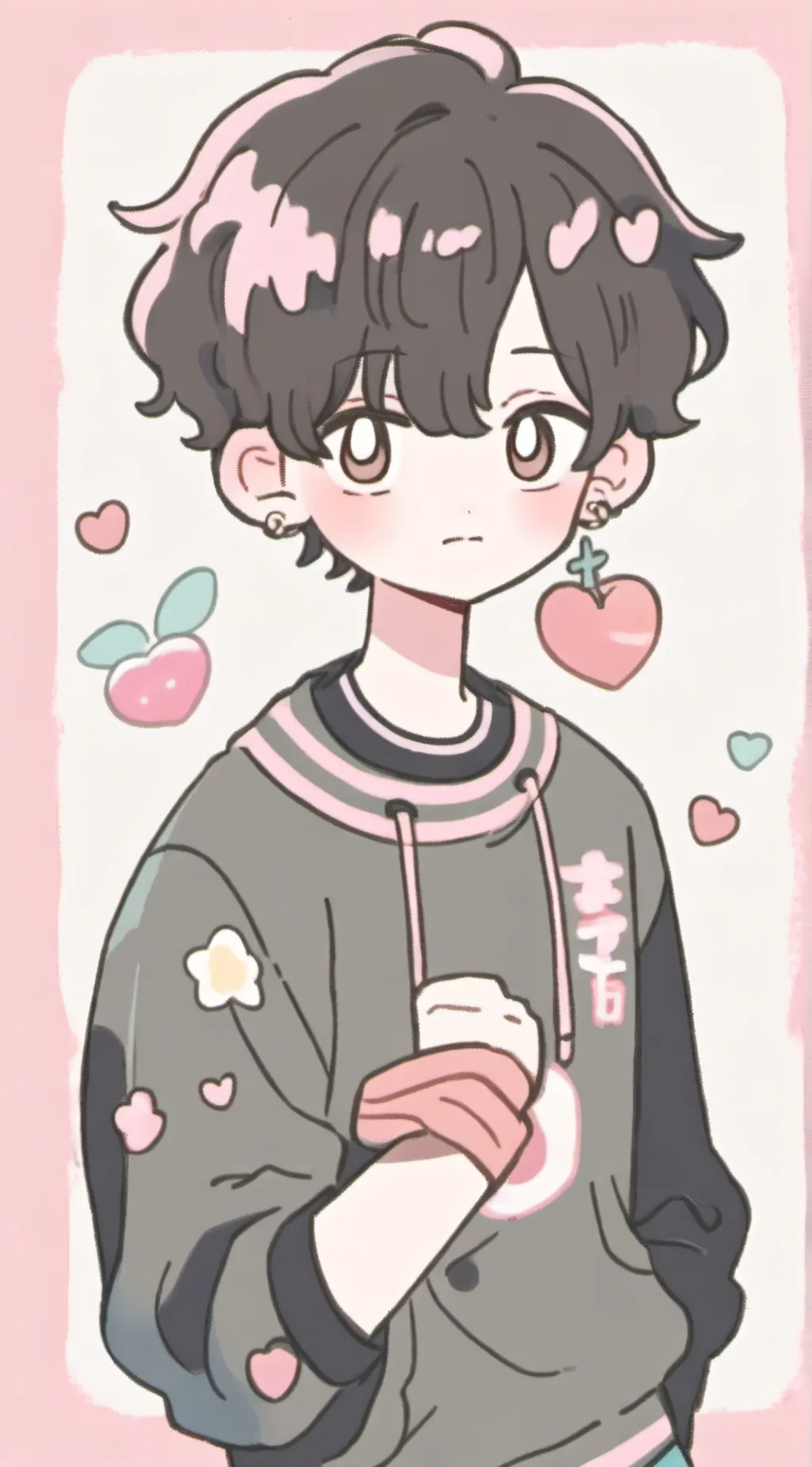 ai character: cute boy background