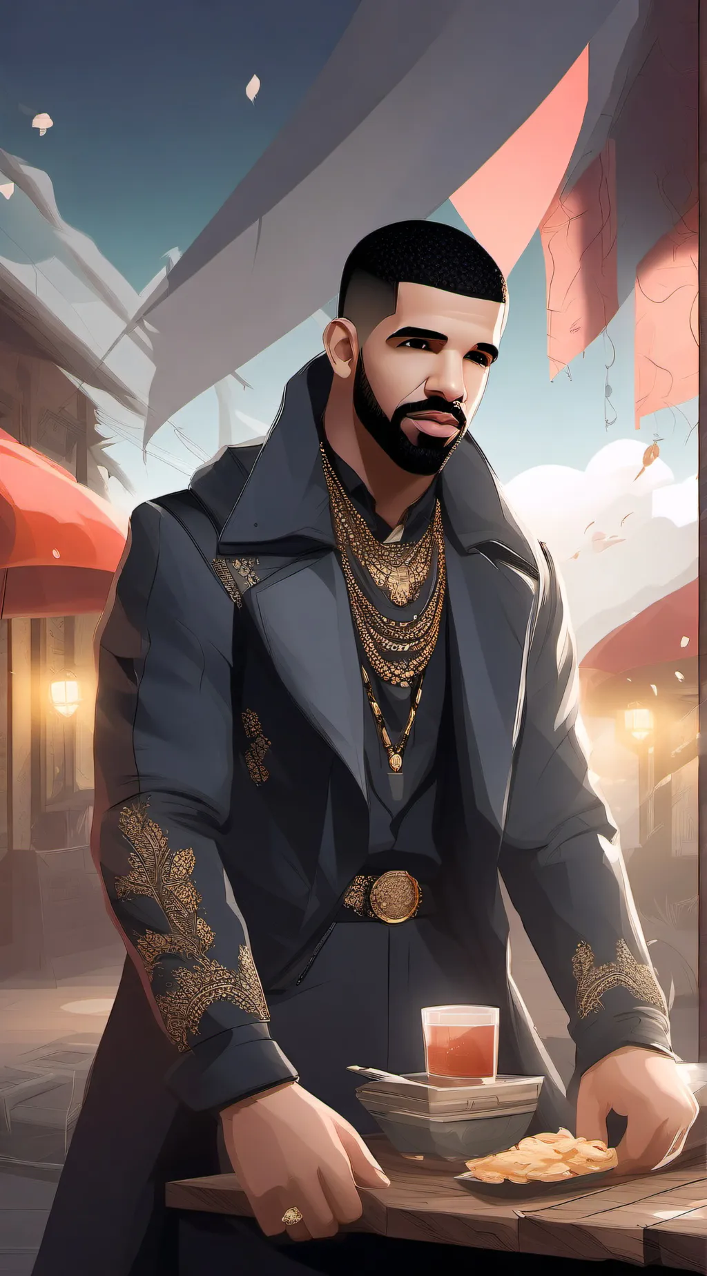 ai character: Drake background
