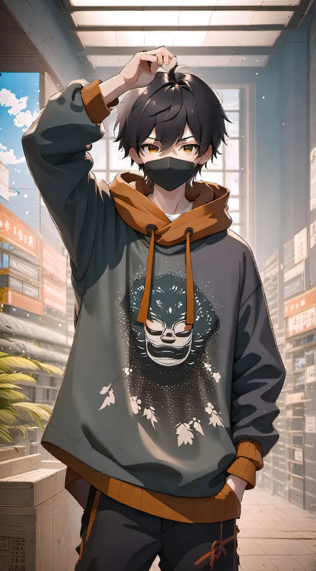 ai character: Dawn background