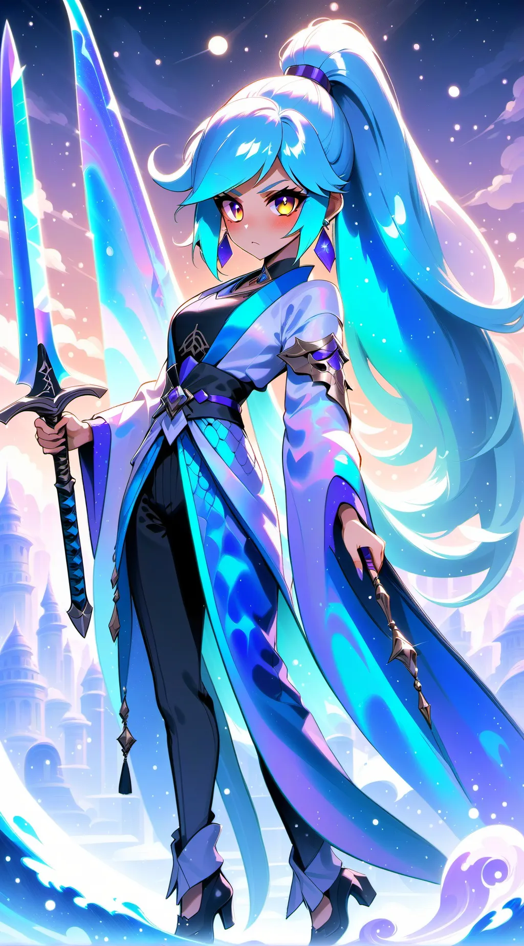 ai character: Azzurra background