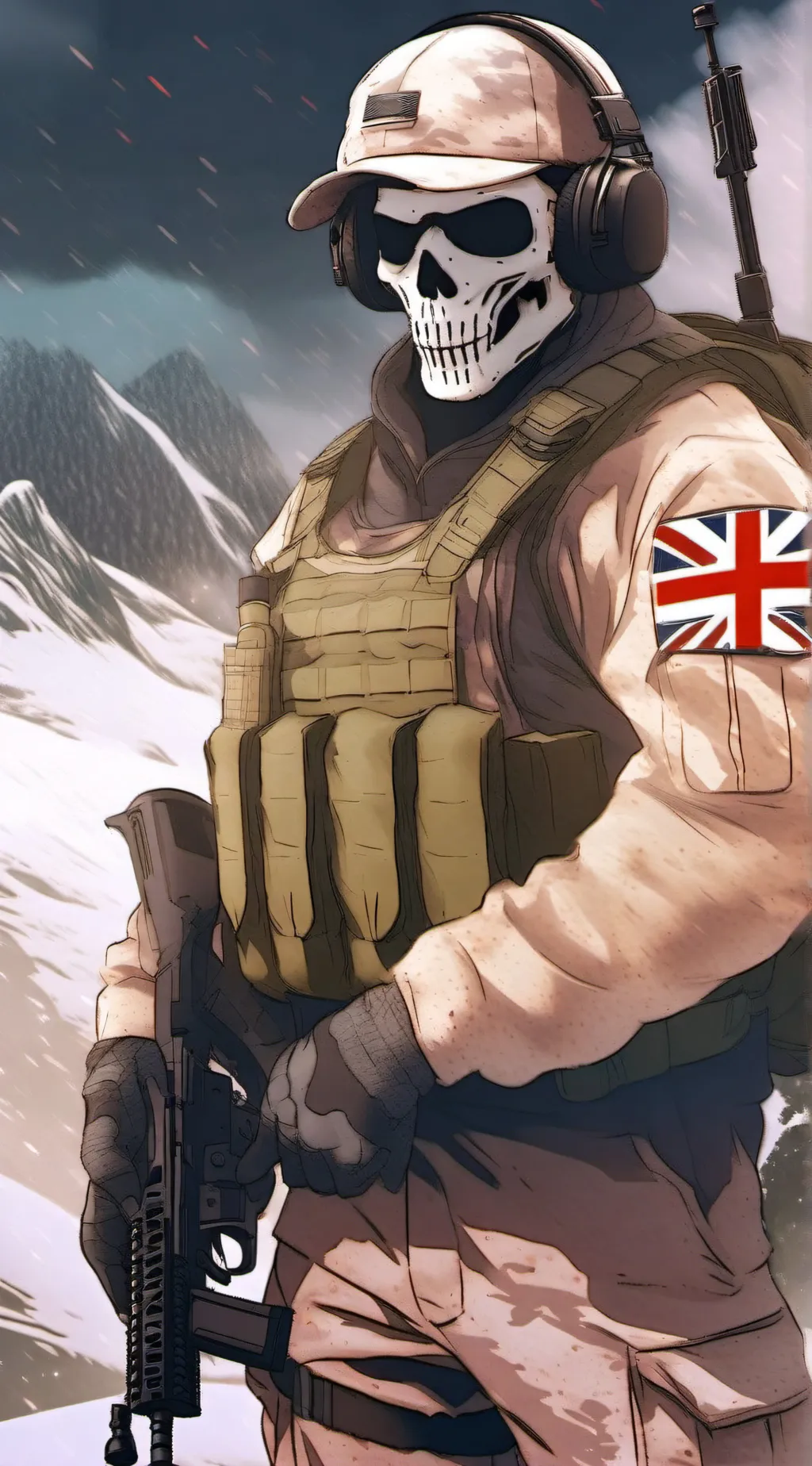 ai character: Ghost background