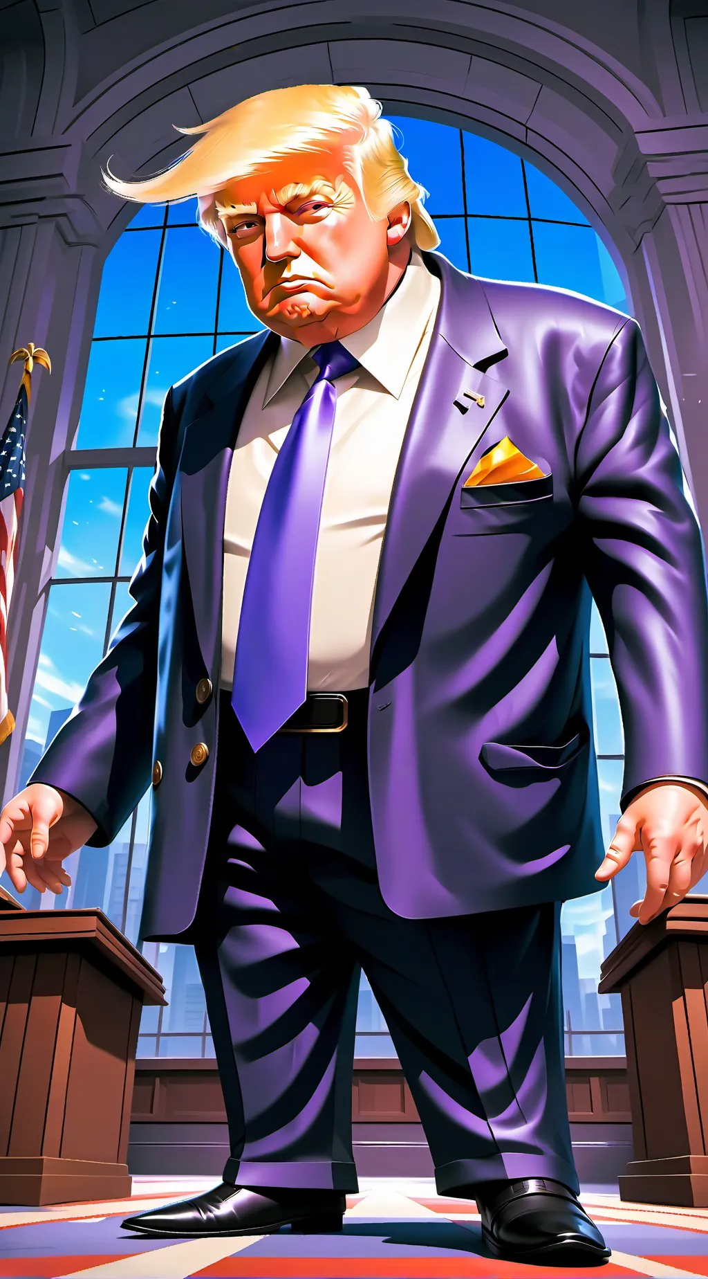 ai character: Donald Trump background