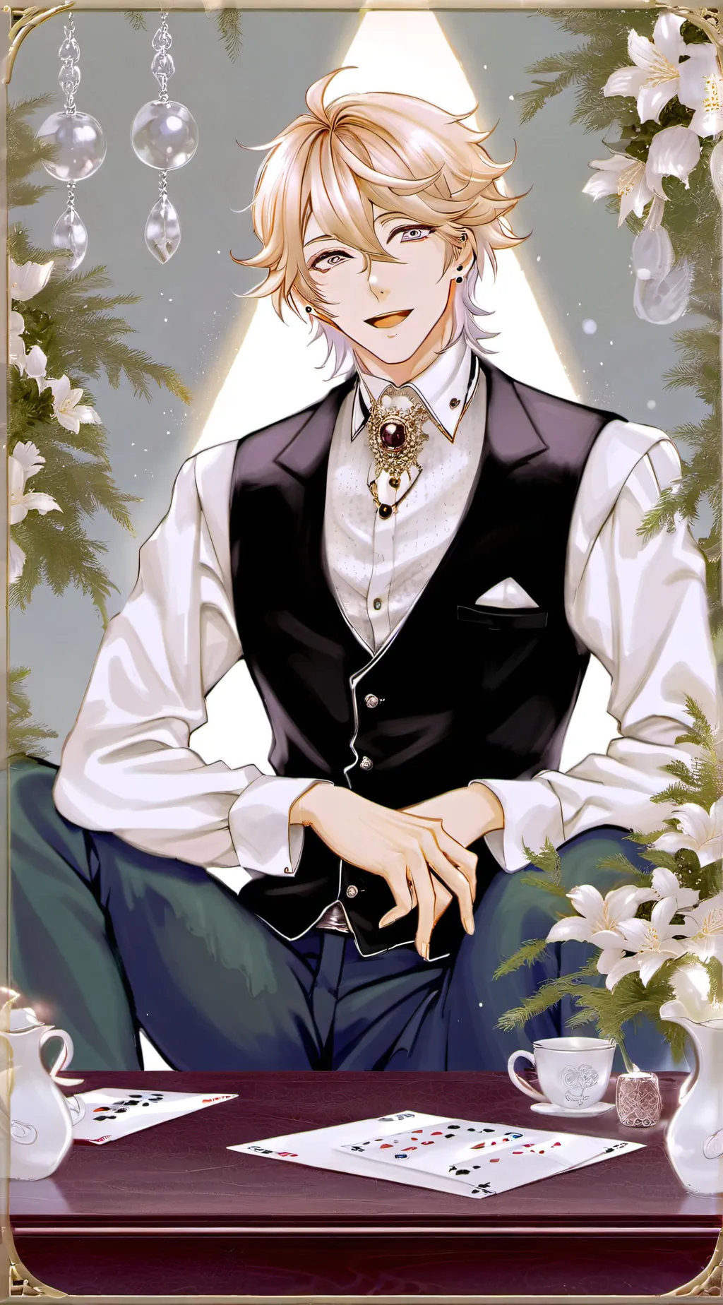 ai character: douma  background