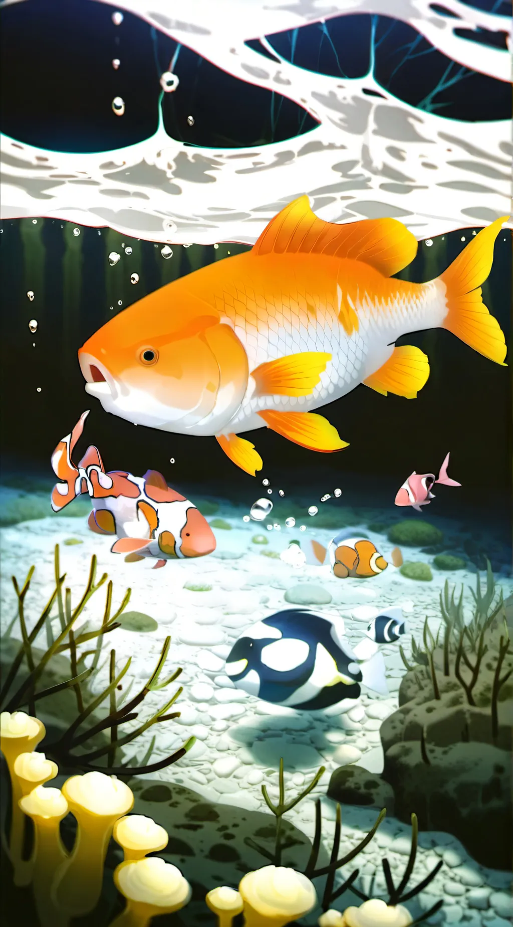 ai character: fish to talk to  background