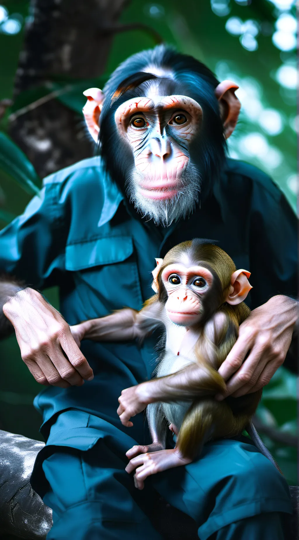 ai character: monke background