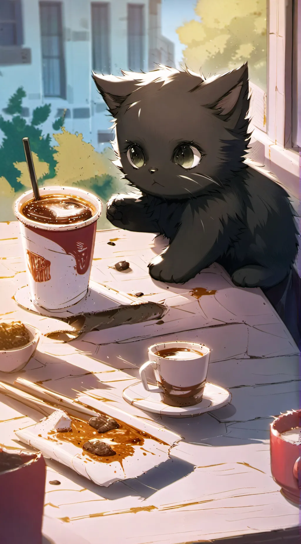 ai character: Moonlight background