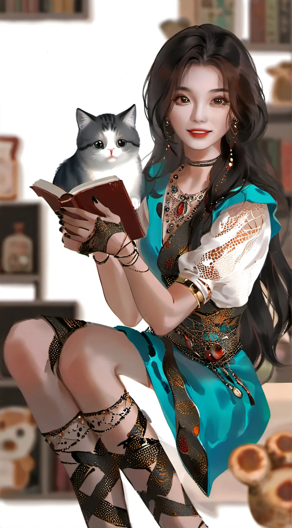 ai character: Luna background