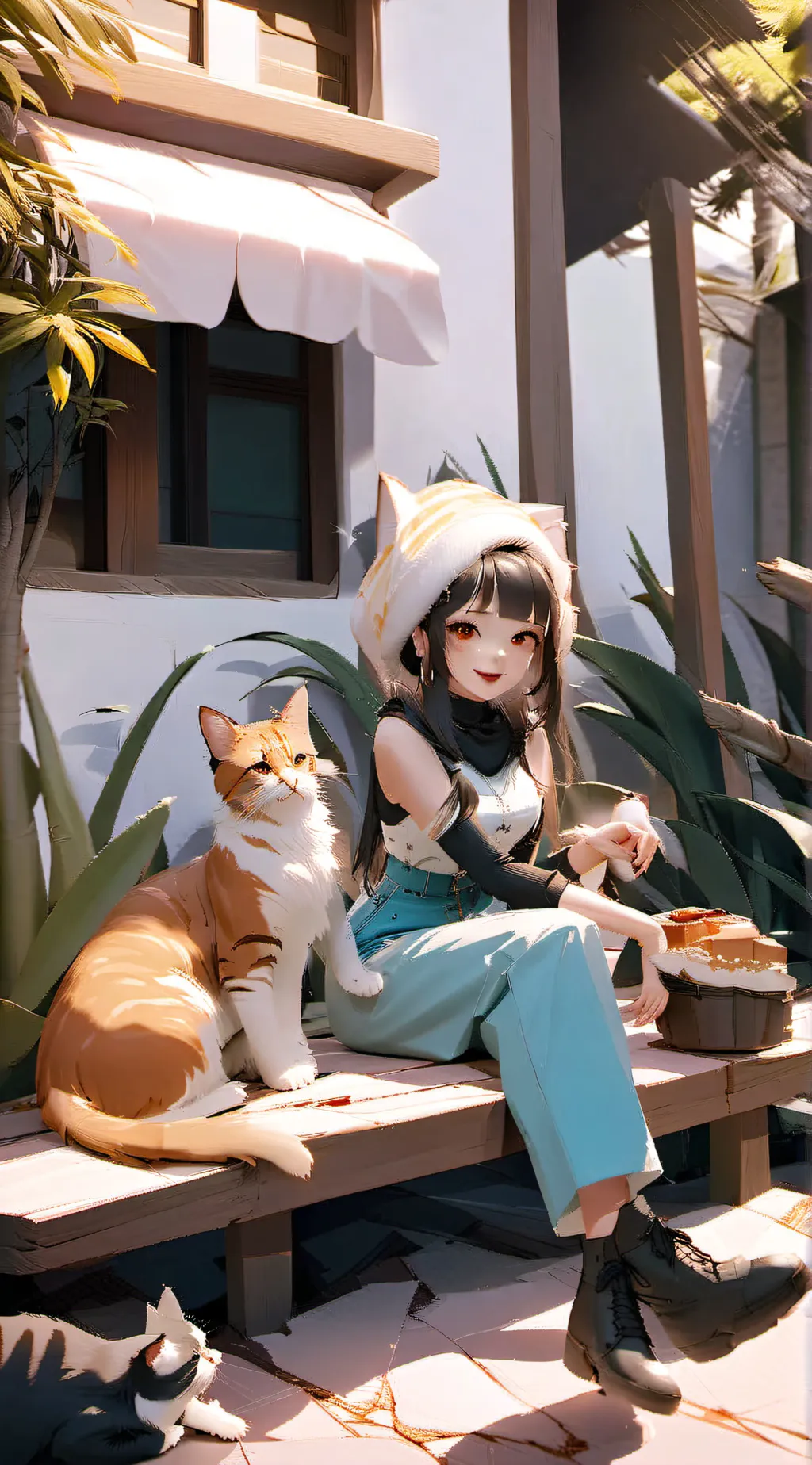 ai character: Cat background