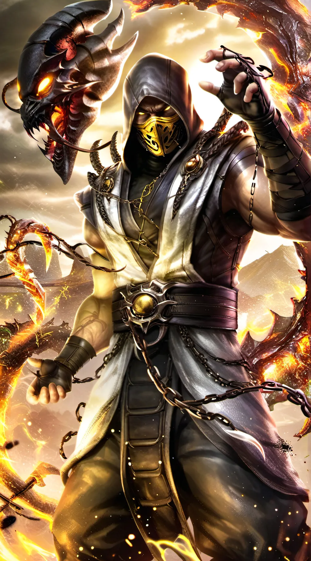 ai character: Scorpion background