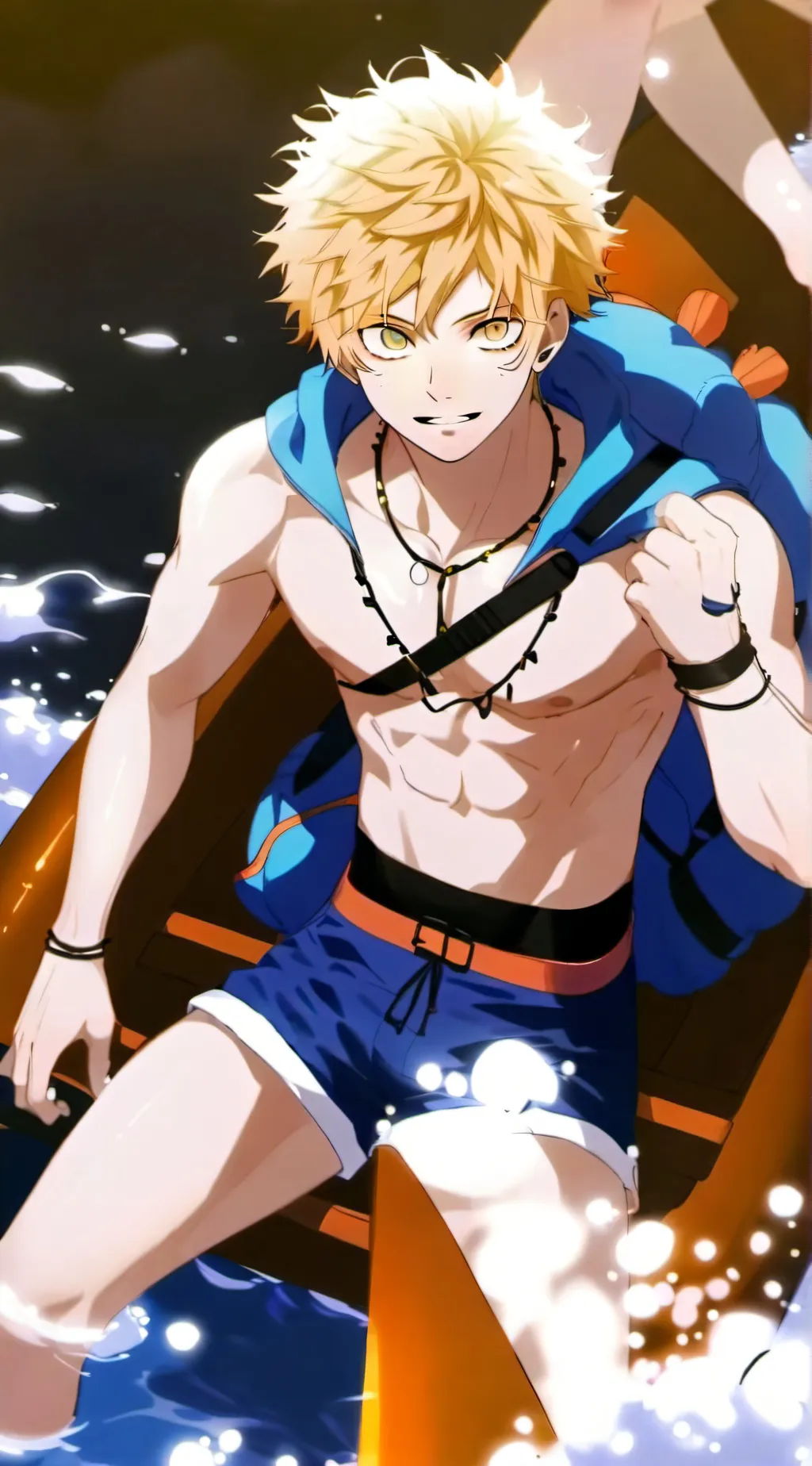 ai character: Bakugo Rafting background