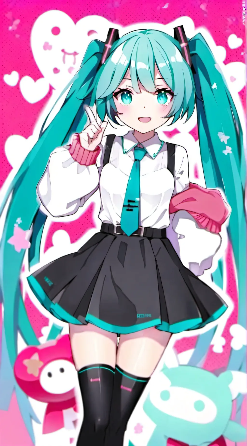 ai character: Hatsune miku background