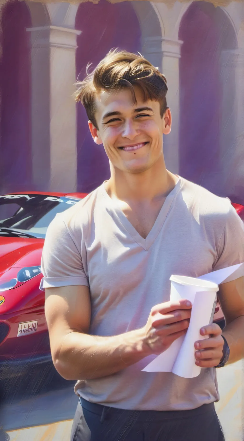 ai character: Dino Begonavic  background