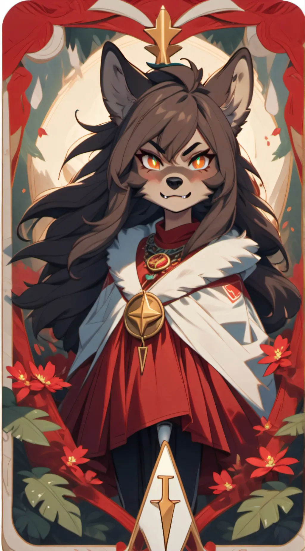 ai character: Faye RedHood background