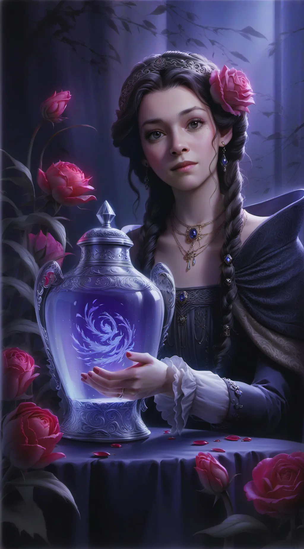 ai character: Charlotte  background