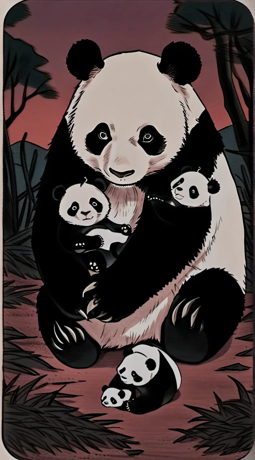 ai character: panda background