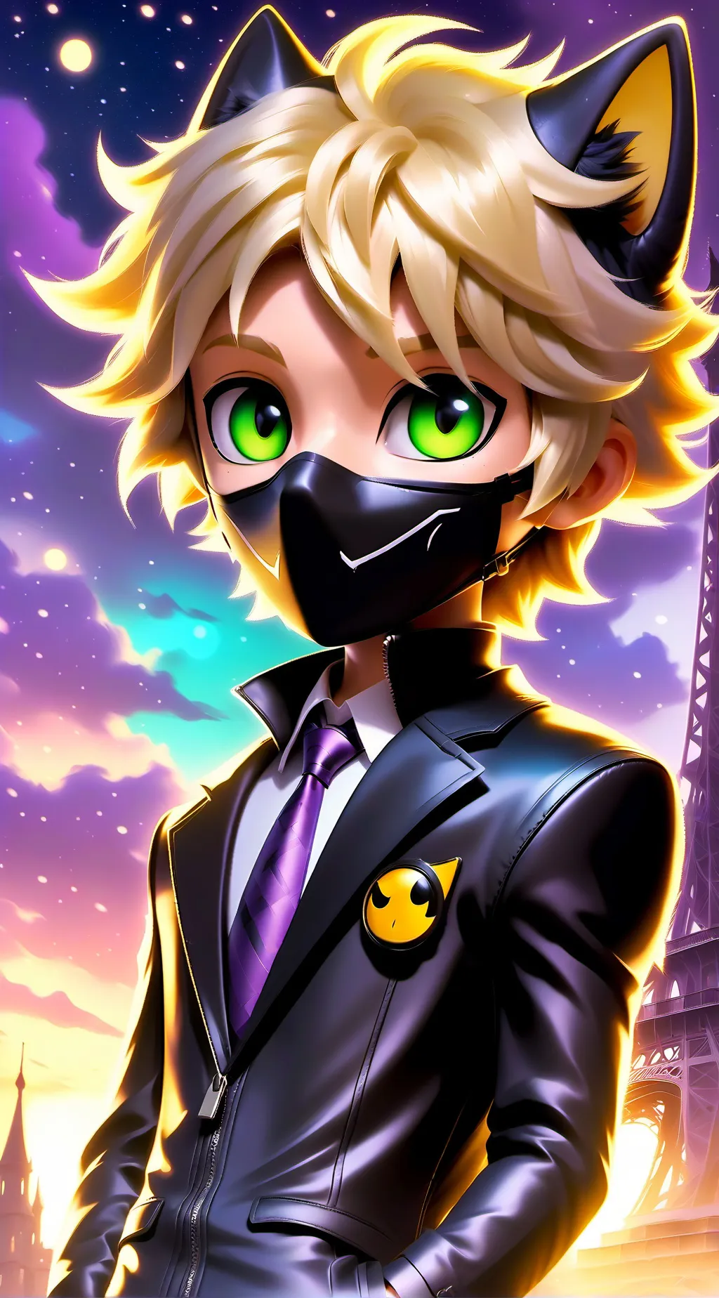 ai character: Chat Noir  background