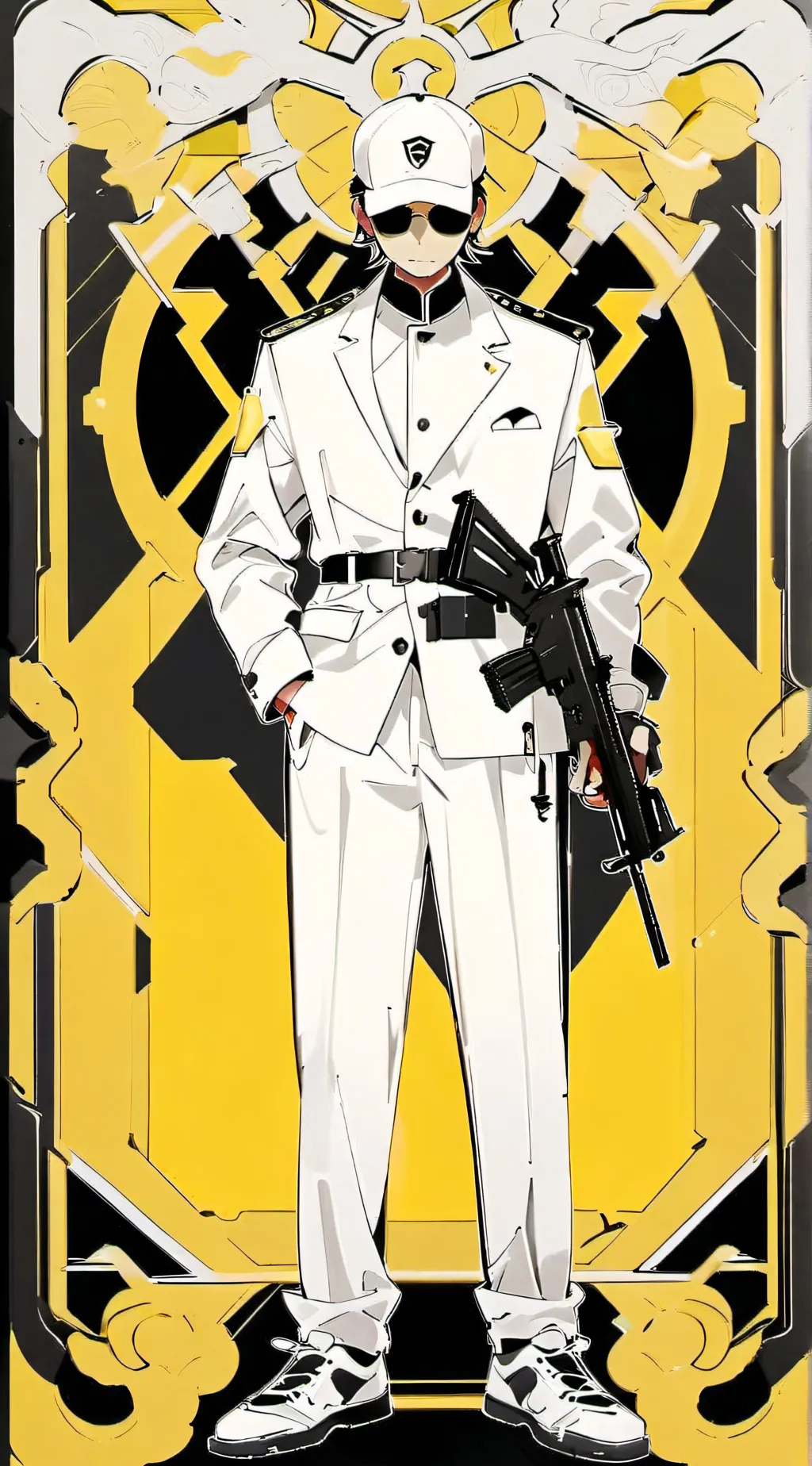 ai character: Uzi doorman background