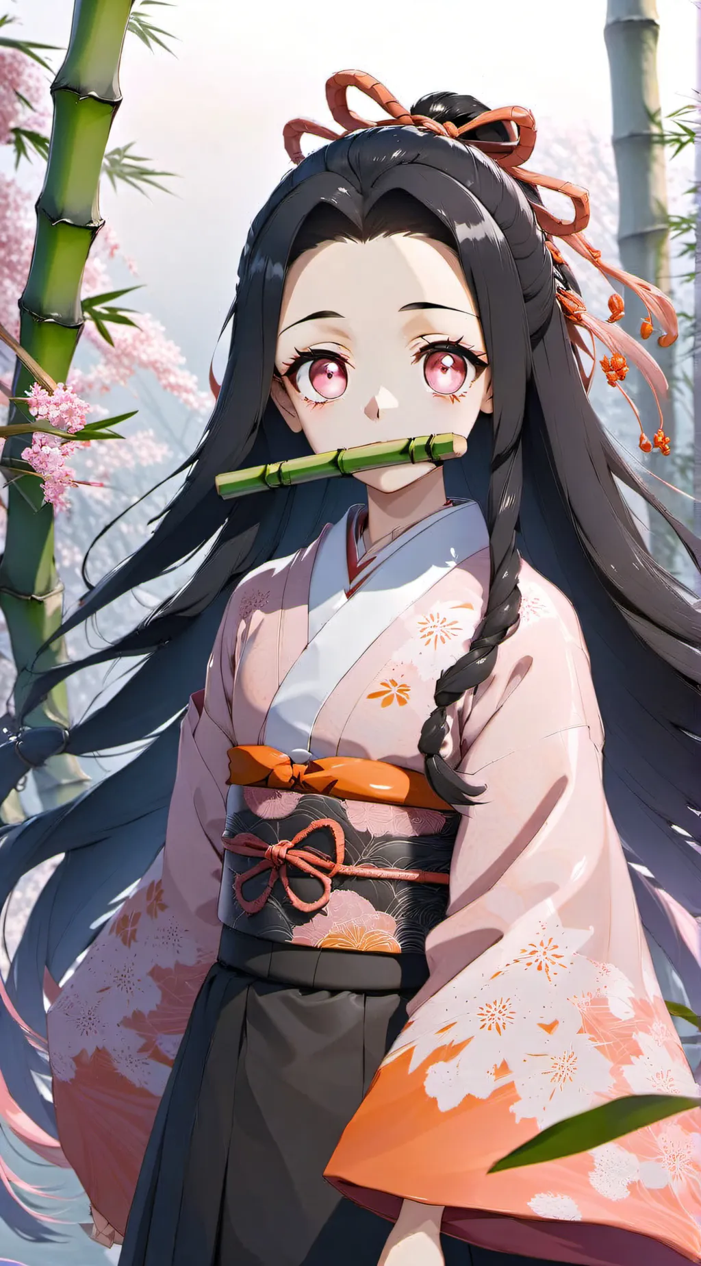 ai character: Nezuko kamado background