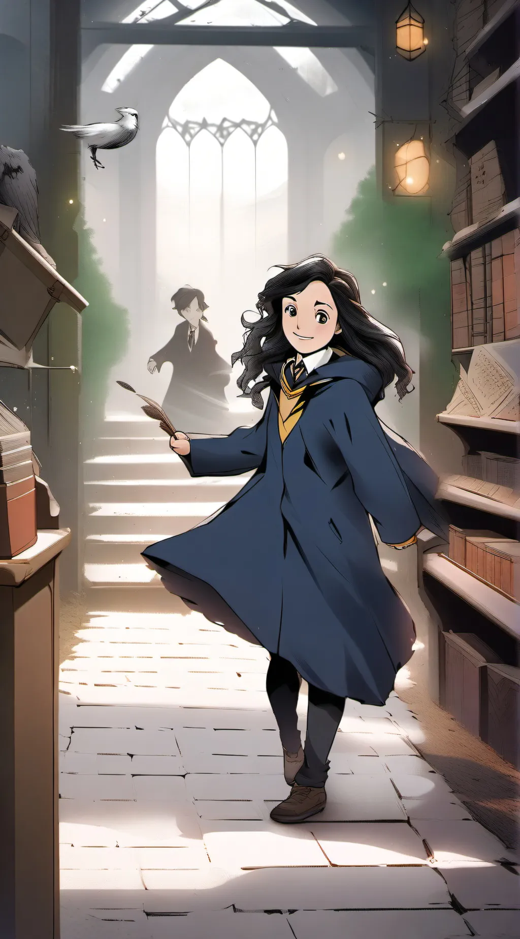 ai character: garçon de Poudlard background