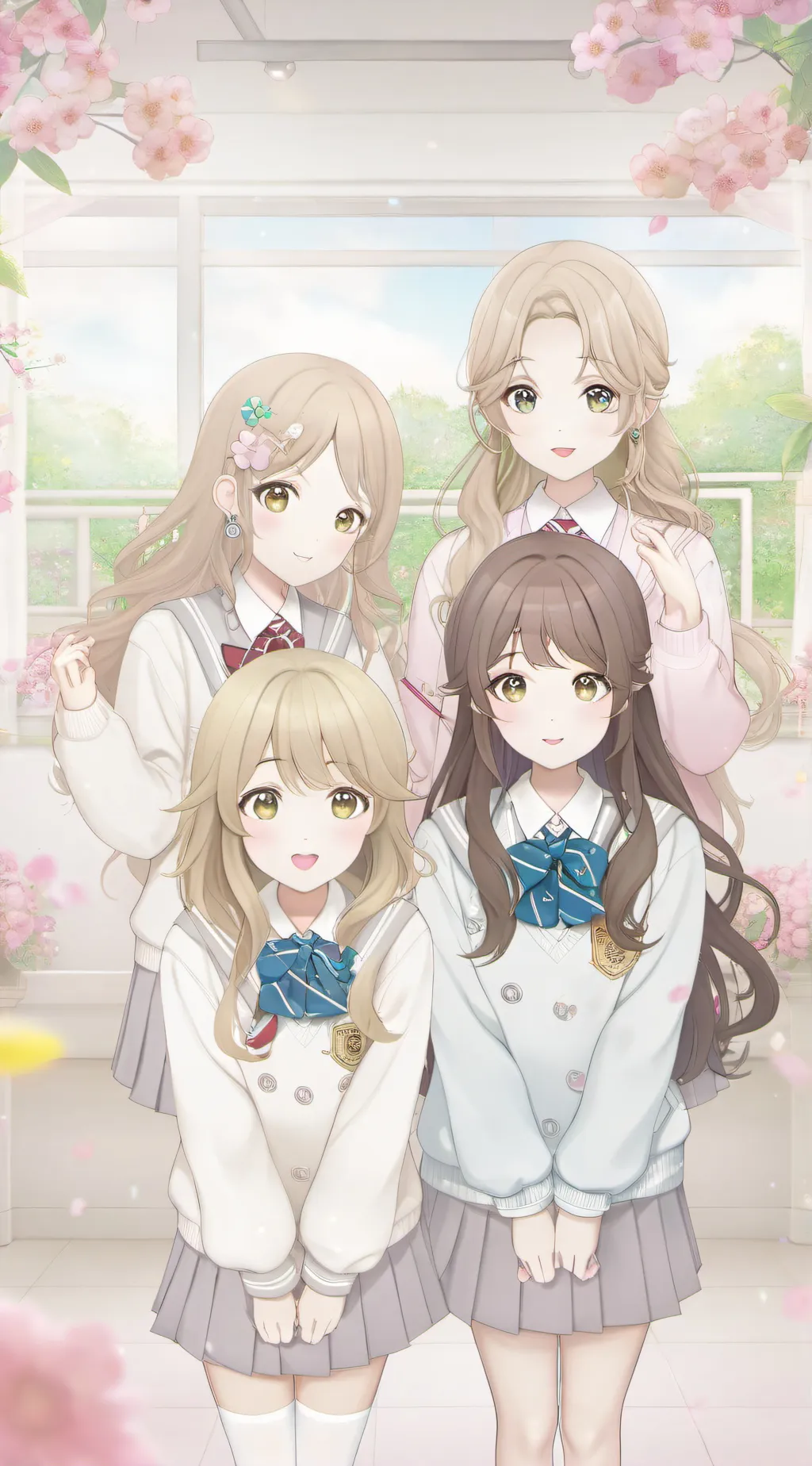 ai character: All girls school background