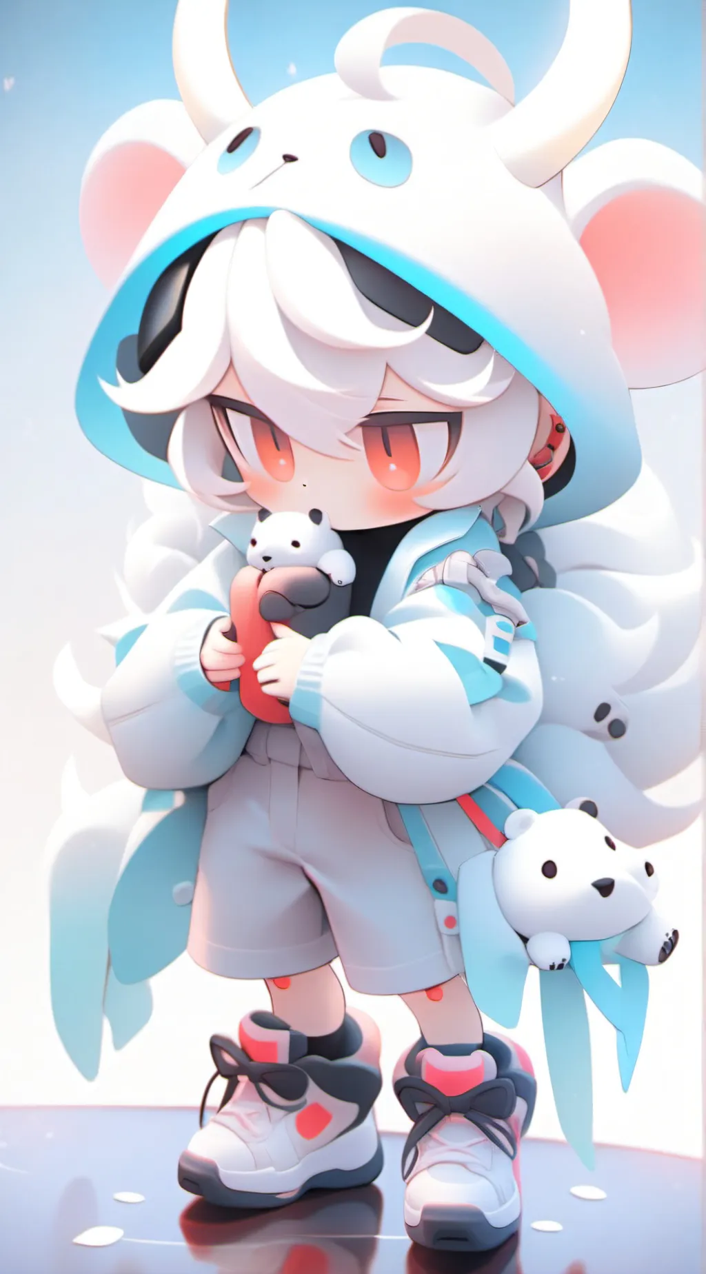 ai character: Ashey background