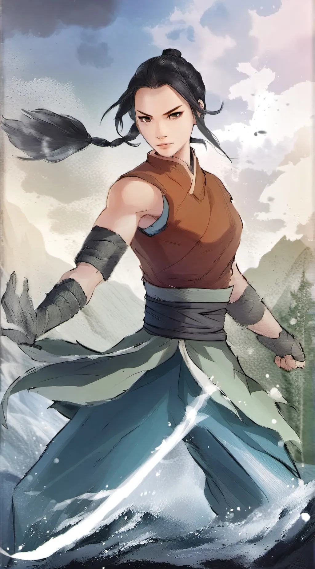 ai character: Rosia Alyssa Aang  background