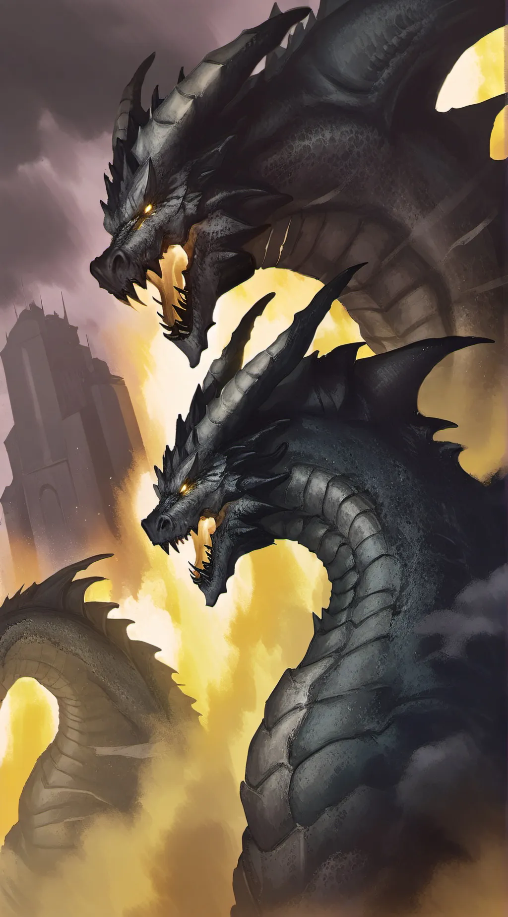 ai character: king ghidorah background