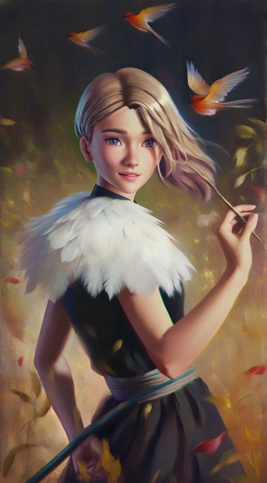 ai character: spider gwen  background