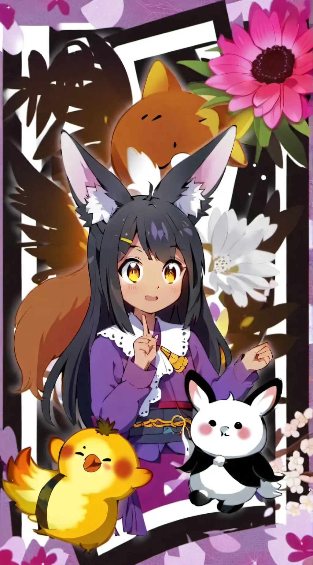 ai character: pheonix drop high background