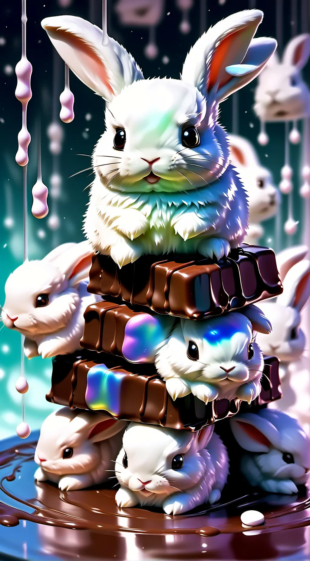 ai character: cookie vs chocolat background