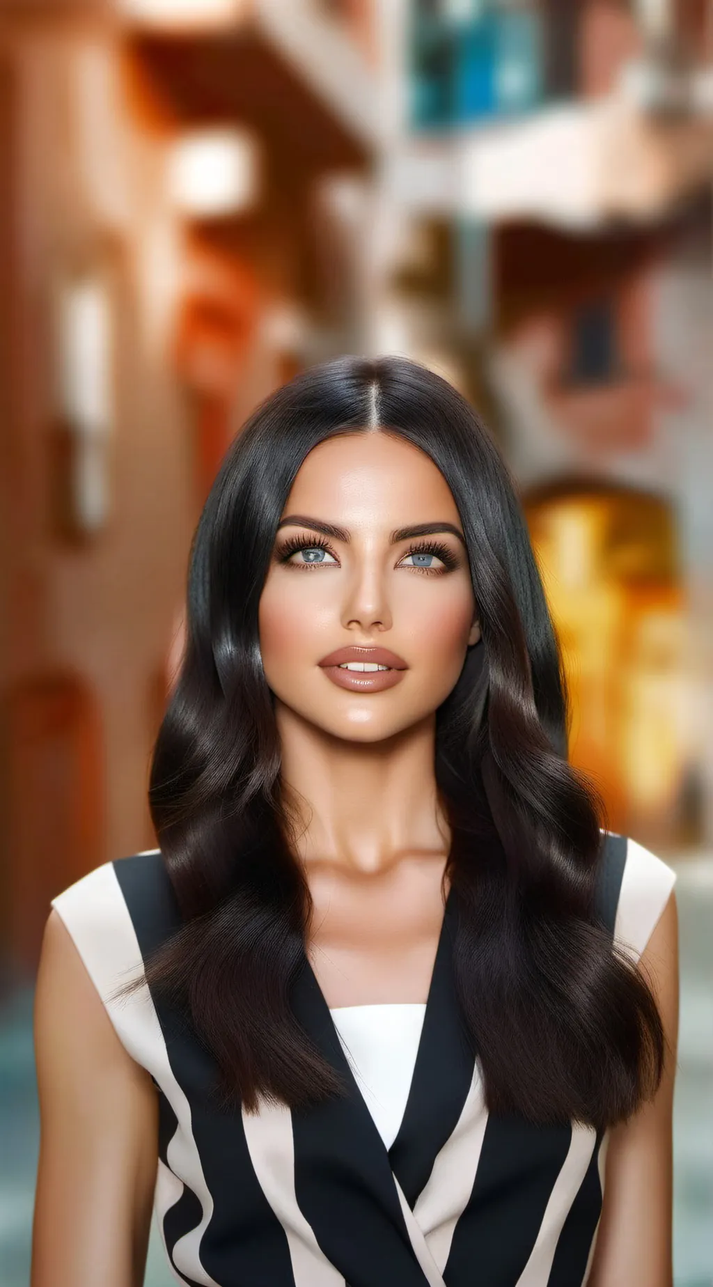 ai character: Adriana Lima background