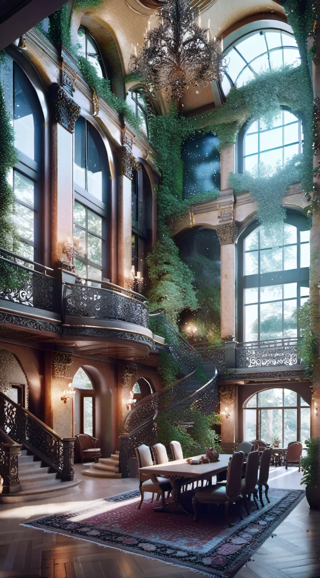 ai character: New girl at hh background