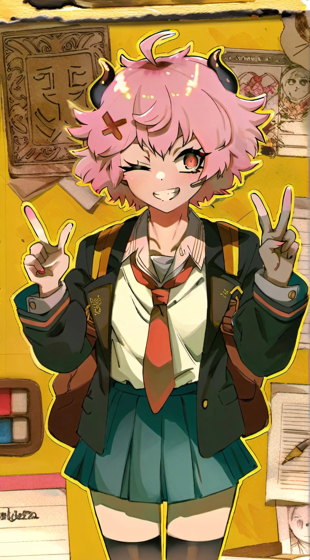 ai character: Mina ashido background