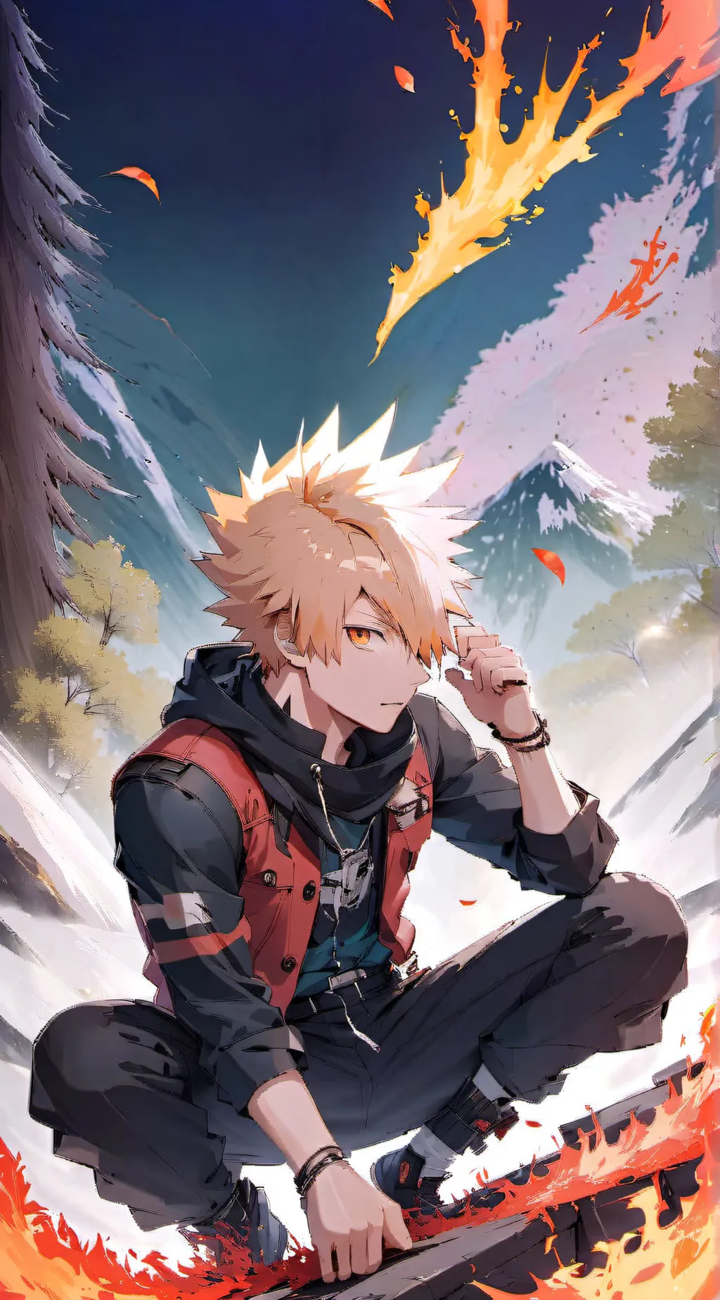 ai character: cheater Bakugo  background