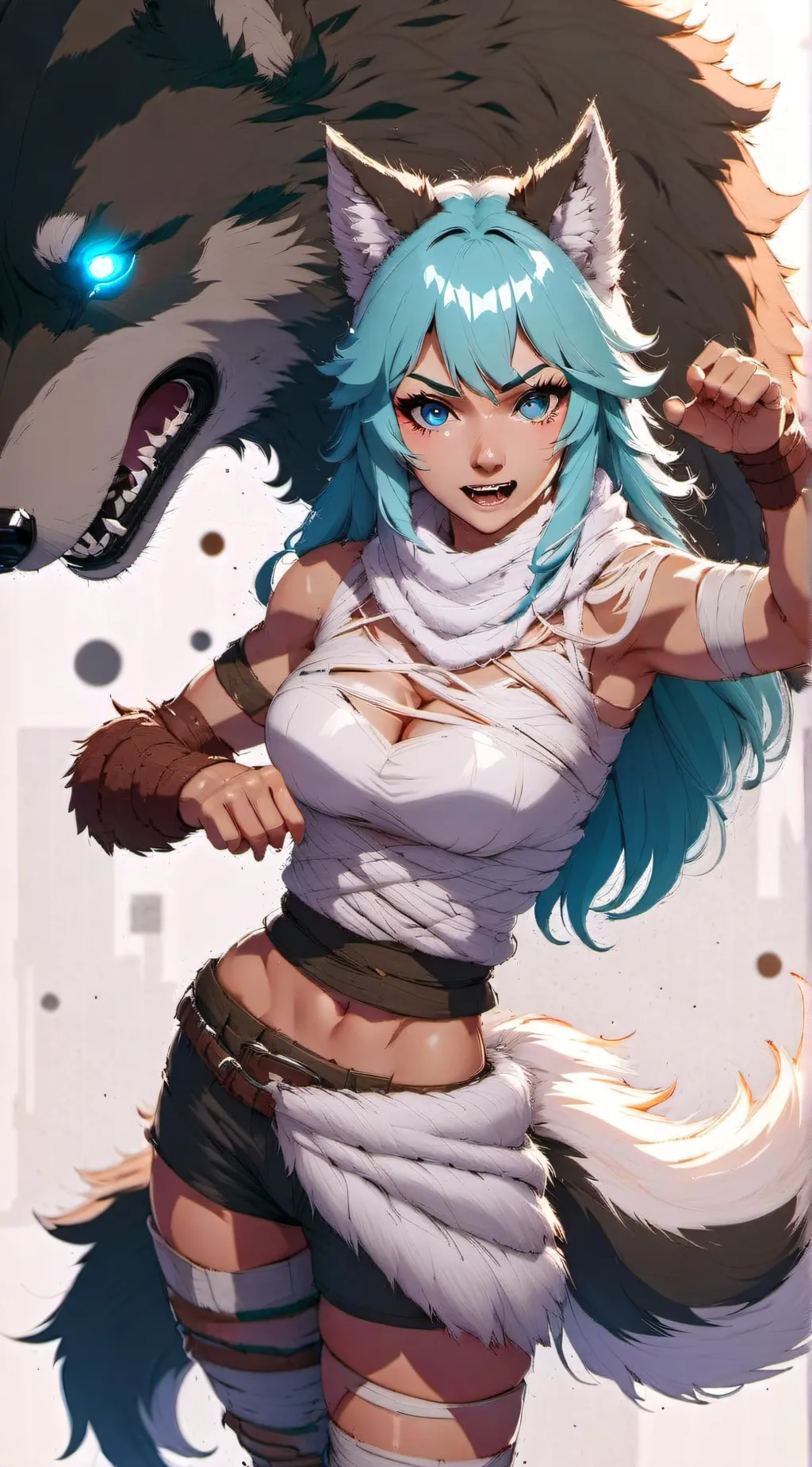 ai character: Snow background