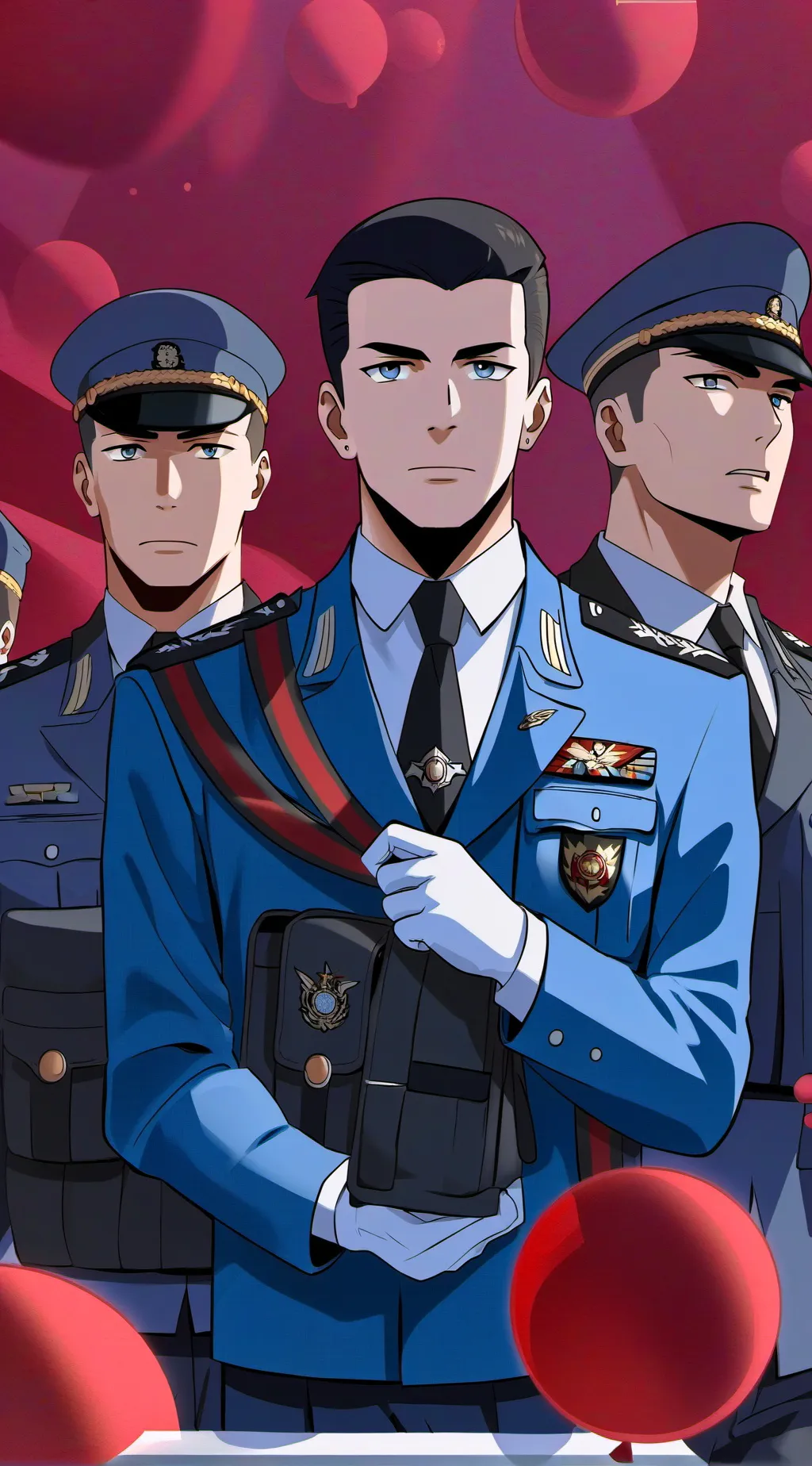 ai character: FPE RED background