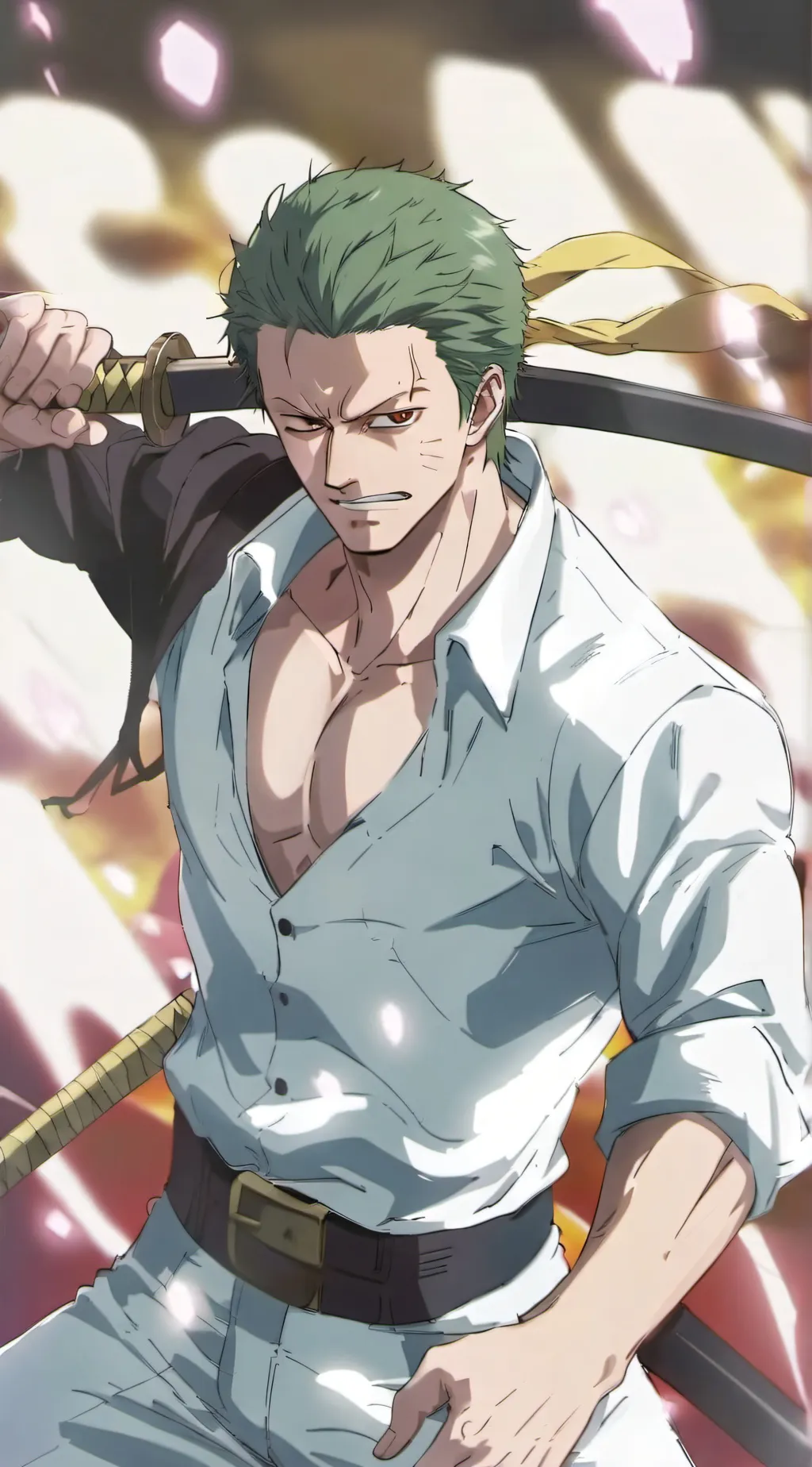 ai character: zoro background