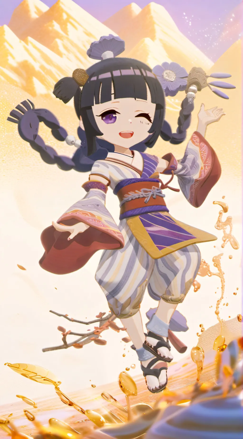 ai character: Kitty+ mha background