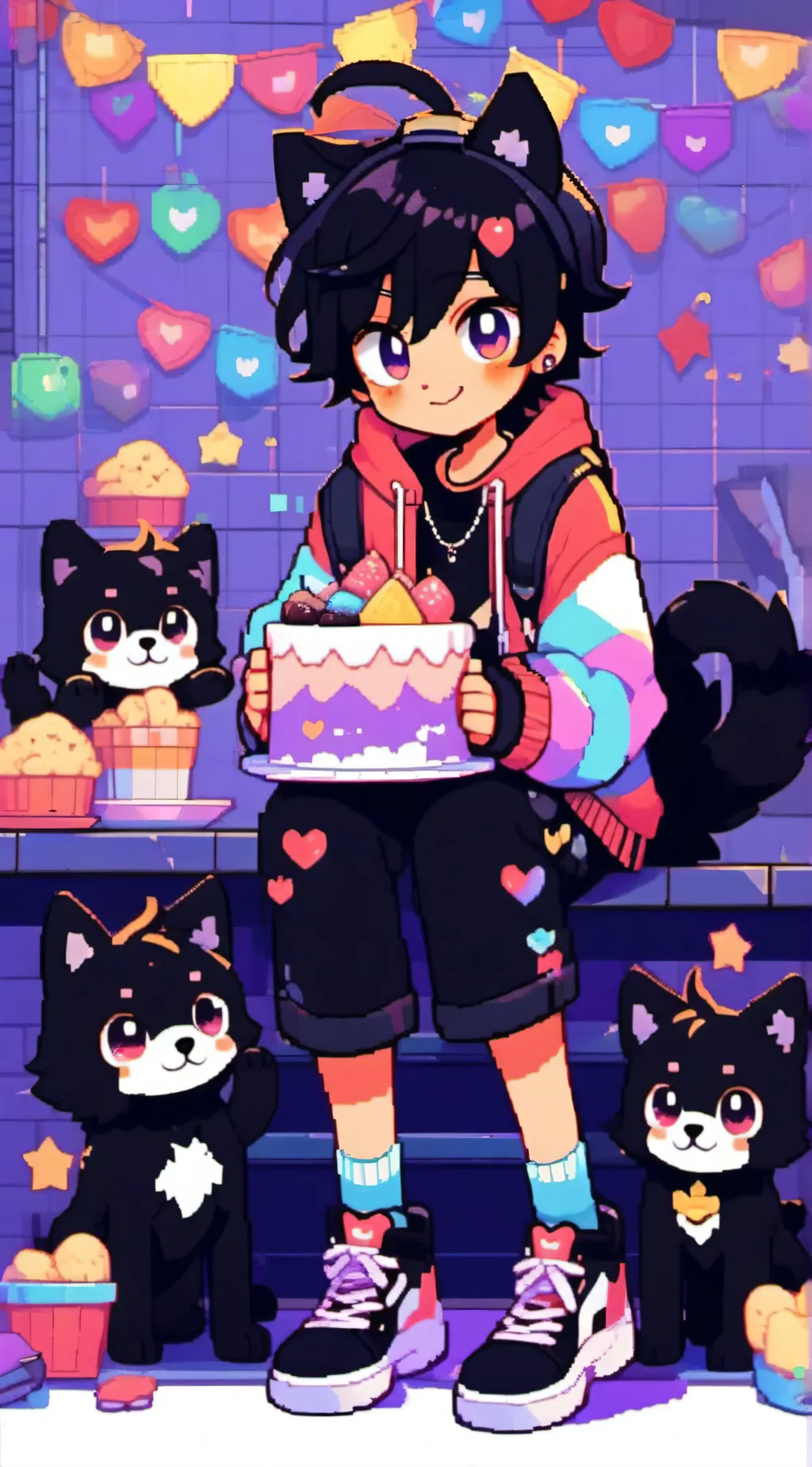 ai character: aphmau and friends background