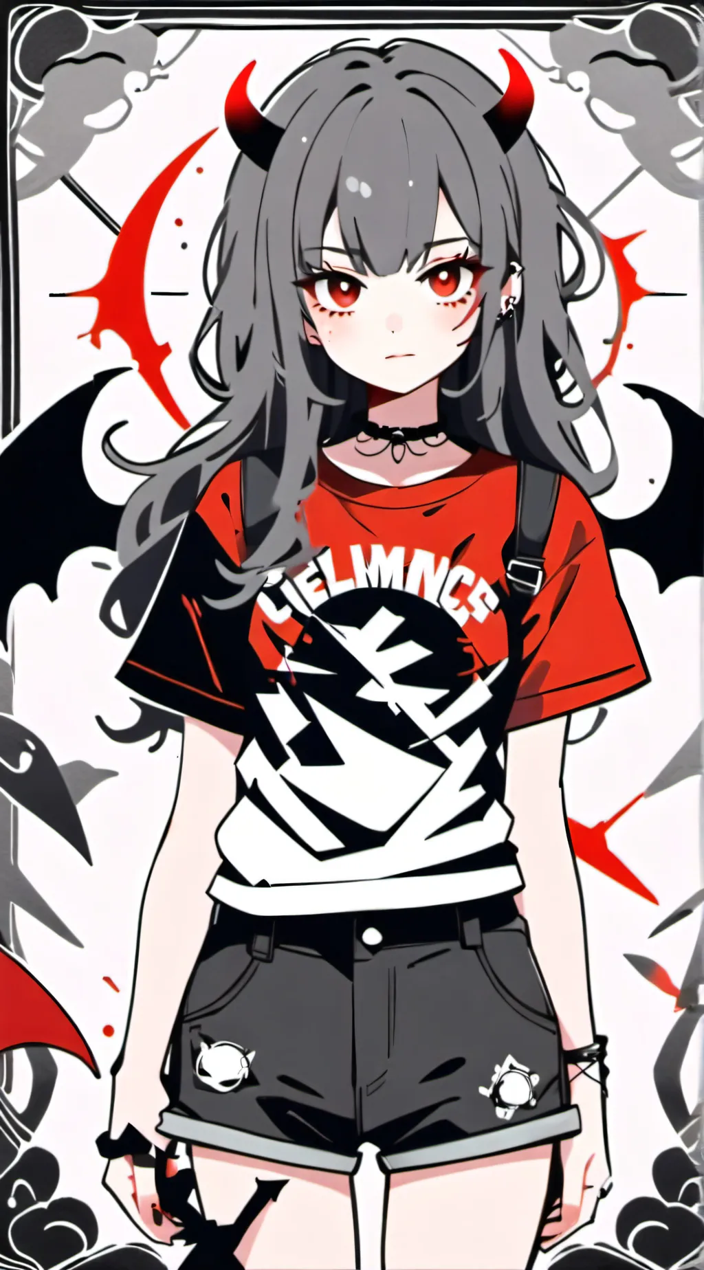 ai character: Rainbow background