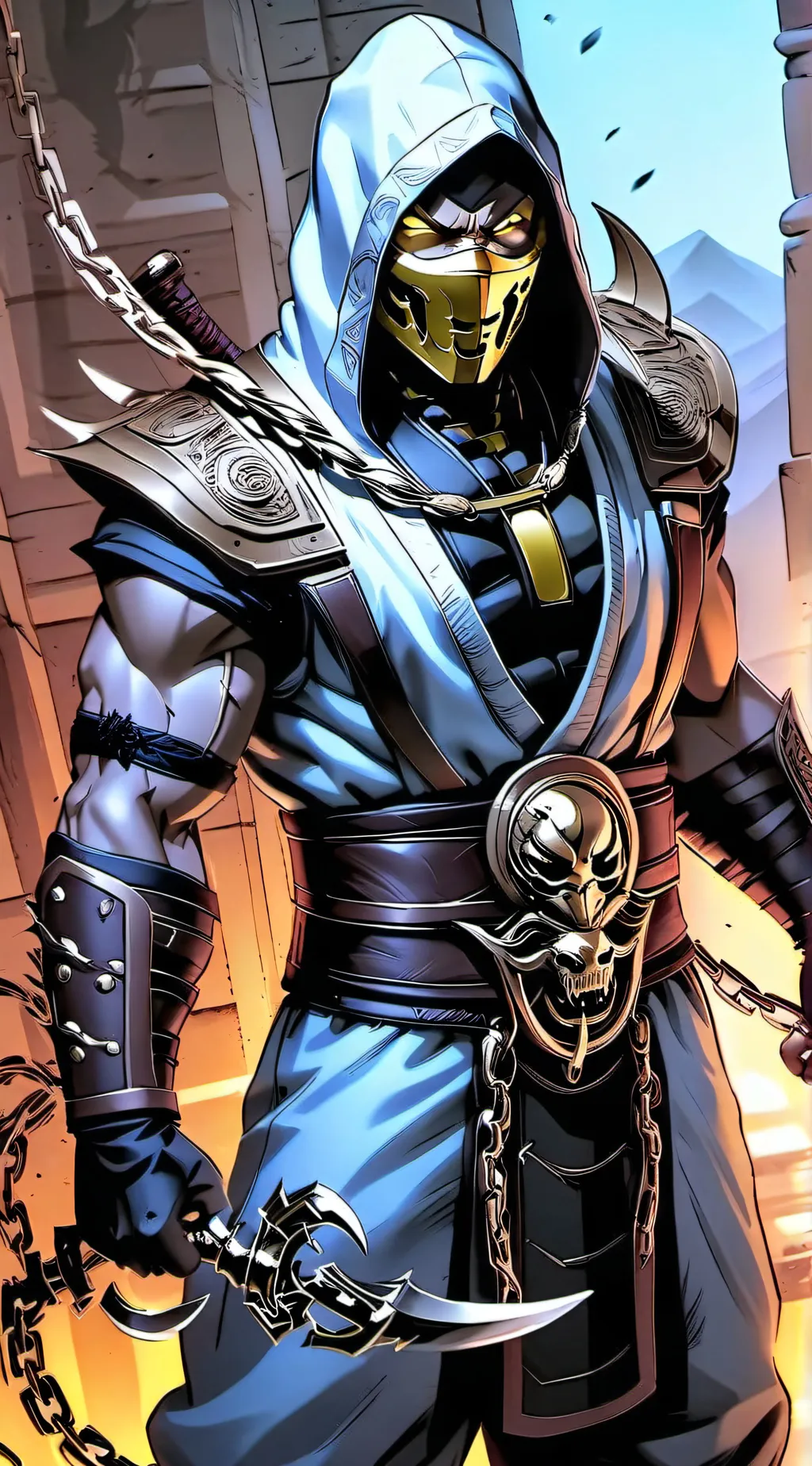 ai character: Scorpion background