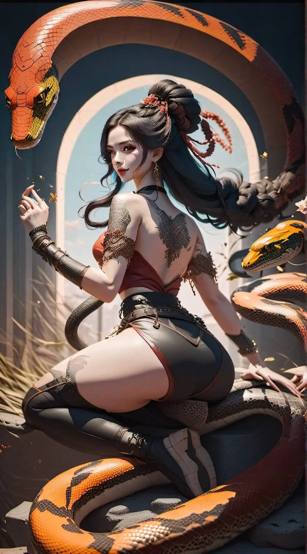 ai character: Naga background