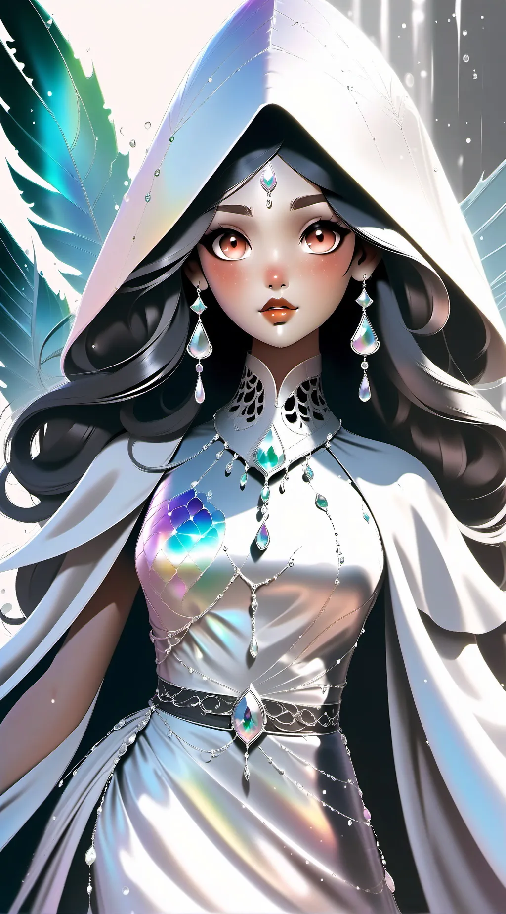 ai character: lily pad background