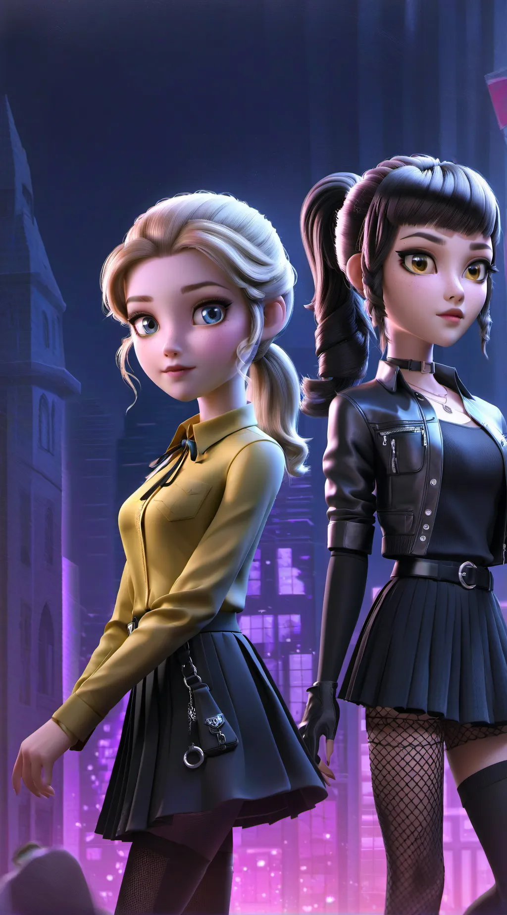 ai character: Lani and Felicity background