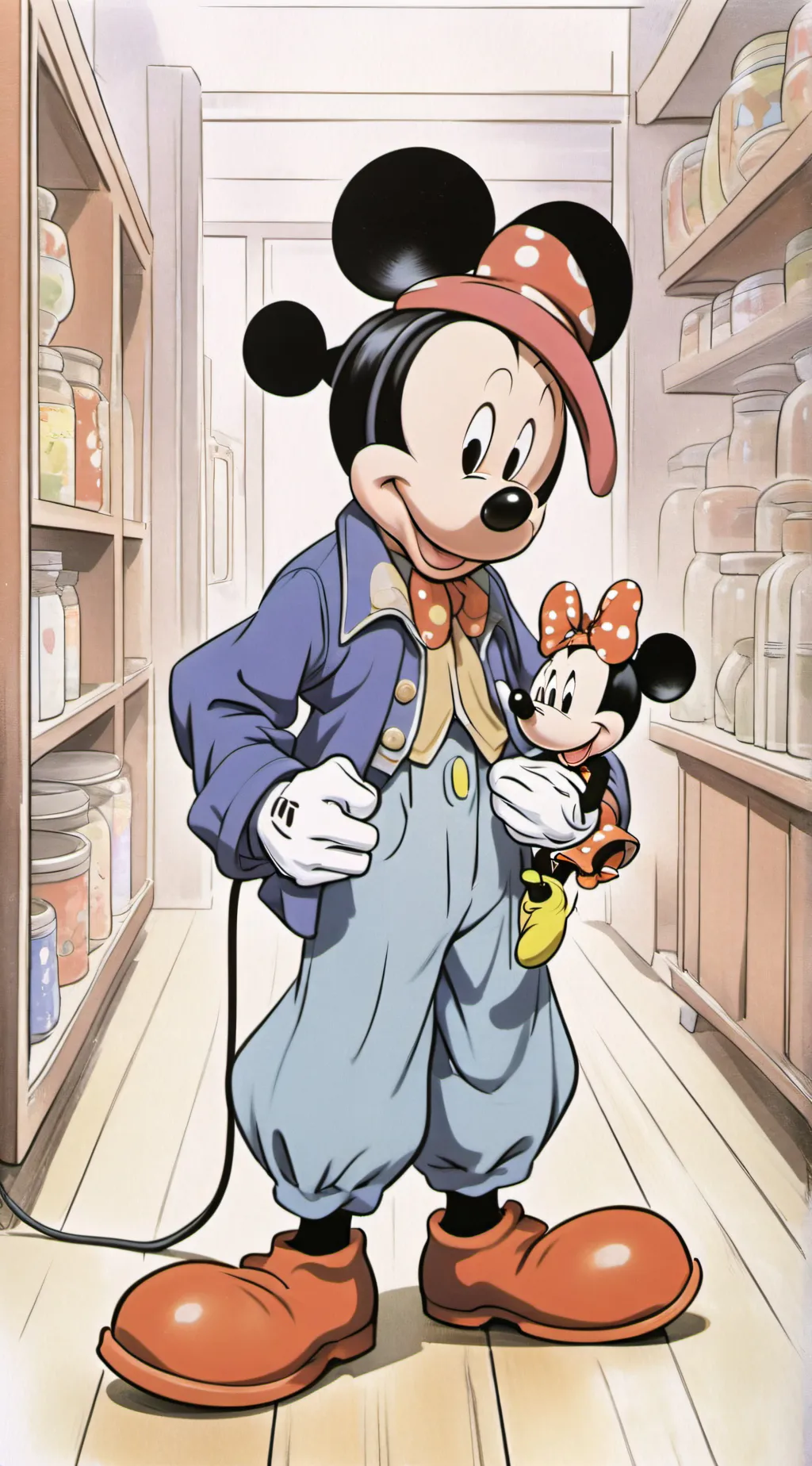 ai character: goofy babysitter  background