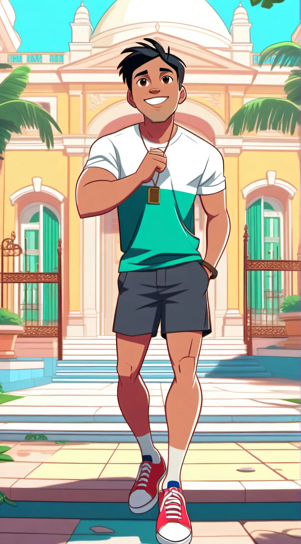 ai character: Countryballs background