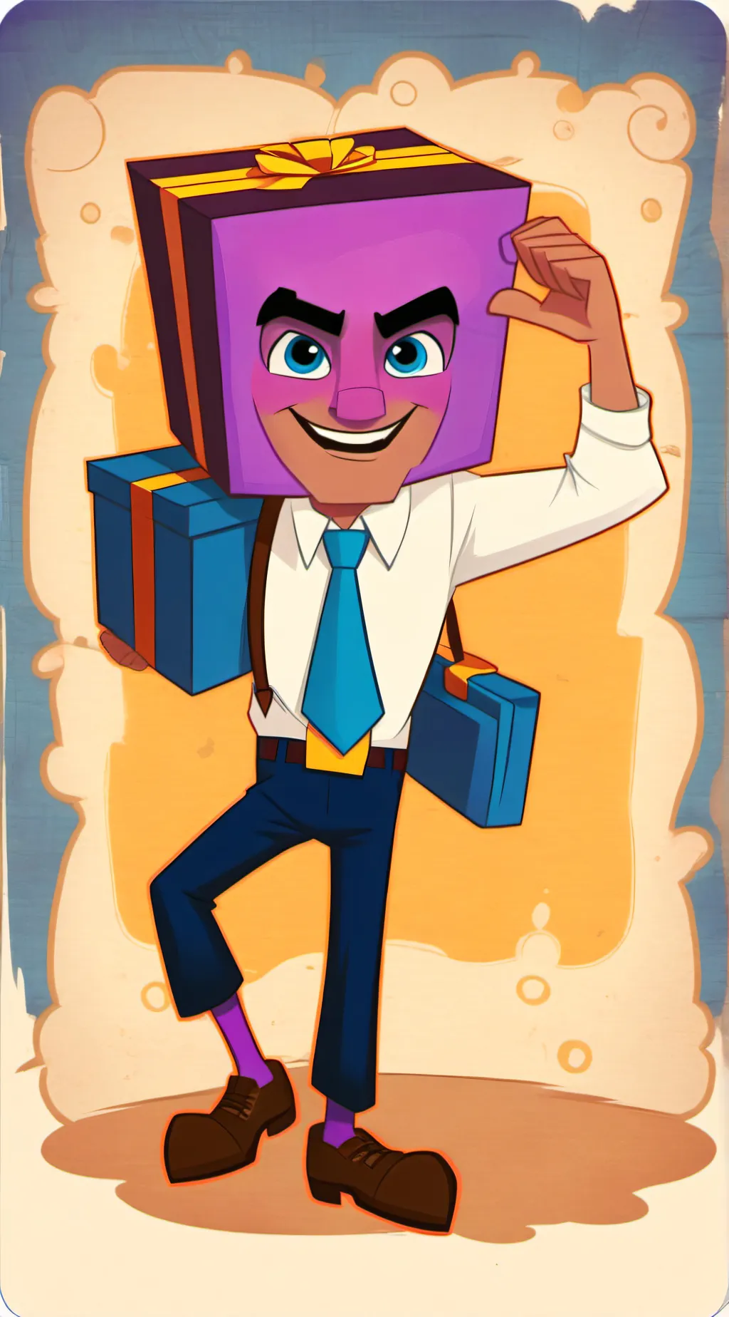 ai character: Boxten background