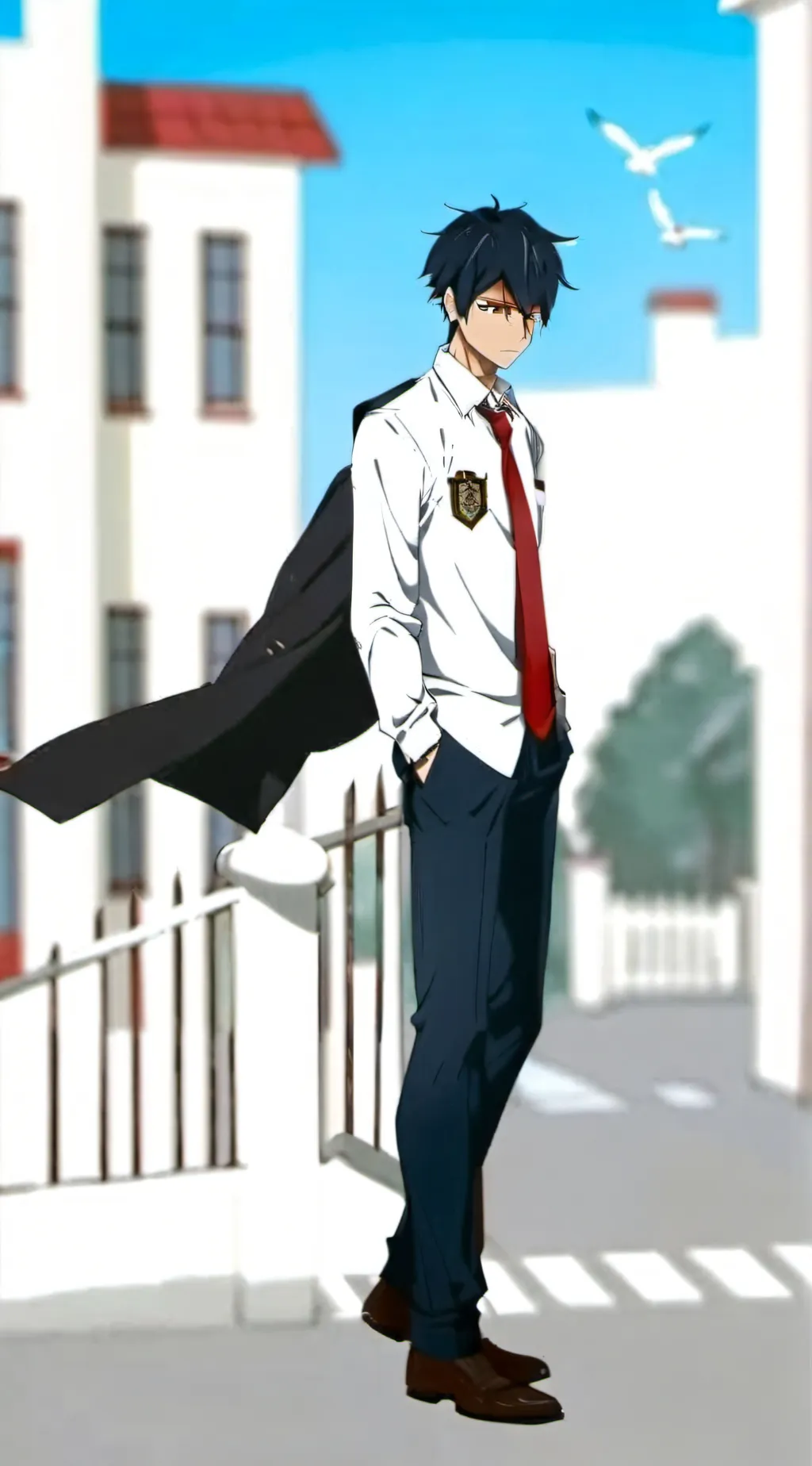 ai character: Tokoyami  background