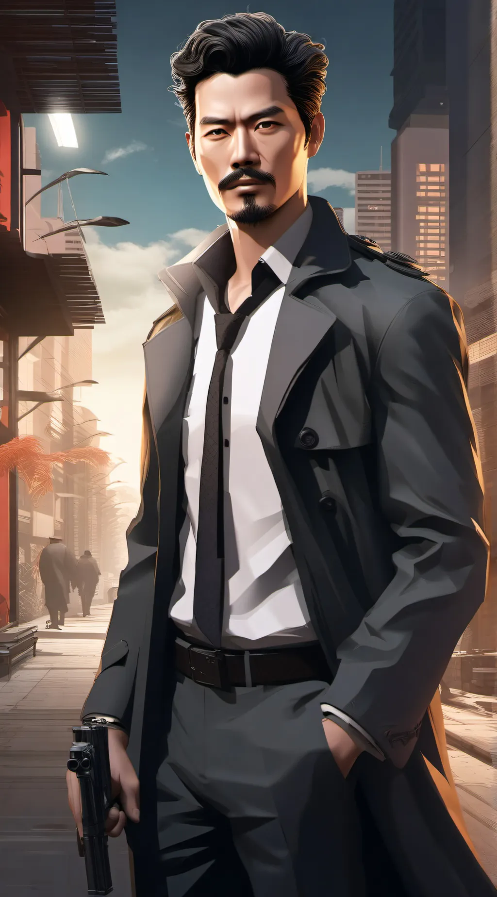 ai character: Murder mystery  background